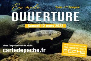 Ouverture de la pêche de la truite samedi 12 mars, le rendez-vous incontournable des passionnés de pêche.